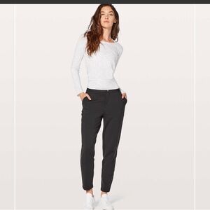 Black Lululemon City Trek Trouser 28"